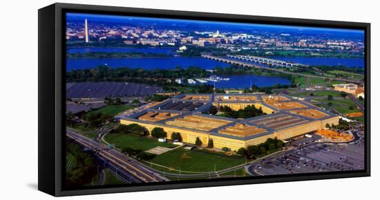 Aerial view of The Pentagon at dusk, Washington DC, USA-null-Framed Premier Image Canvas