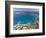 Aerial view of the popular high-end tourist town of Elounda, Crete, Greek Islands, Greece, Europe-Sakis Papadopoulos-Framed Photographic Print