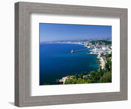 Aerial View of the Port, Nice, France-Charles Sleicher-Framed Photographic Print