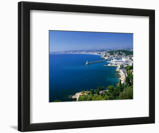 Aerial View of the Port, Nice, France-Charles Sleicher-Framed Photographic Print