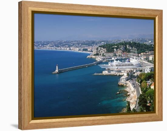 Aerial View of the Port, Nice, France-Charles Sleicher-Framed Premier Image Canvas