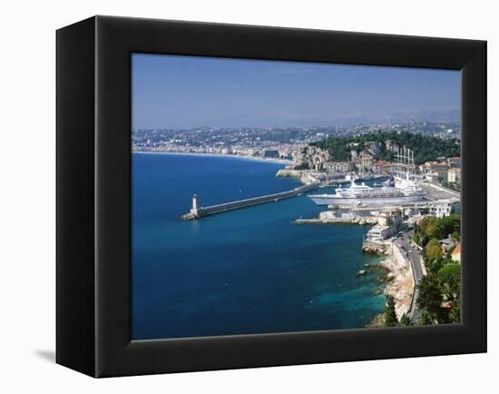 Aerial View of the Port, Nice, France-Charles Sleicher-Framed Premier Image Canvas