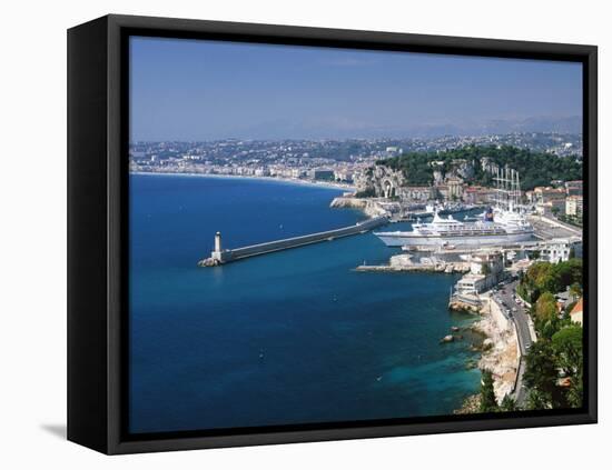 Aerial View of the Port, Nice, France-Charles Sleicher-Framed Premier Image Canvas