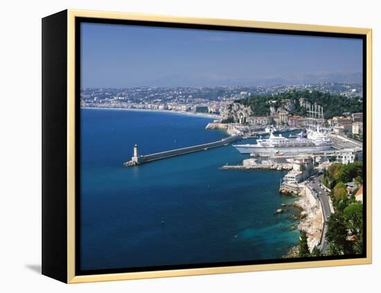 Aerial View of the Port, Nice, France-Charles Sleicher-Framed Premier Image Canvas