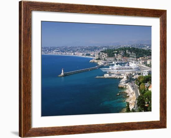 Aerial View of the Port, Nice, France-Charles Sleicher-Framed Photographic Print