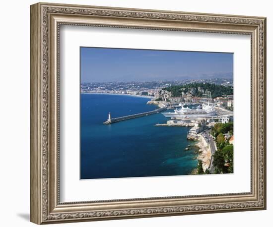 Aerial View of the Port, Nice, France-Charles Sleicher-Framed Photographic Print