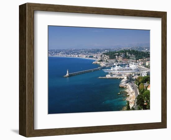 Aerial View of the Port, Nice, France-Charles Sleicher-Framed Photographic Print