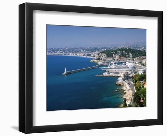 Aerial View of the Port, Nice, France-Charles Sleicher-Framed Photographic Print