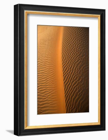 Aerial view of the sand dunes of the Arabian Desert next to Dubai, United Arab Emirates-Miva Stock-Framed Photographic Print