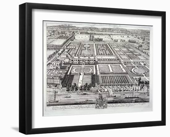 Aerial View of the Seat of the Dukes of Beaufort, Chelsea, London, C1720-Johannes Kip-Framed Giclee Print