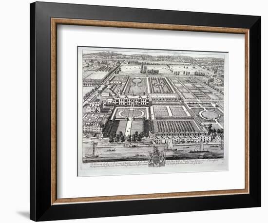 Aerial View of the Seat of the Dukes of Beaufort, Chelsea, London, C1720-Johannes Kip-Framed Giclee Print