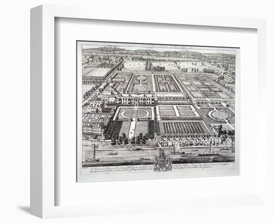 Aerial View of the Seat of the Dukes of Beaufort, Chelsea, London, C1720-Johannes Kip-Framed Giclee Print