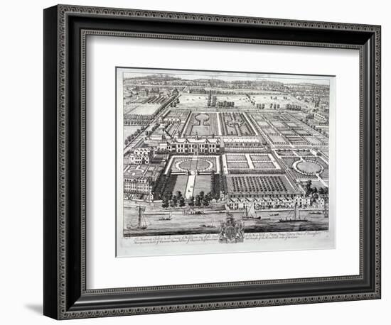 Aerial View of the Seat of the Dukes of Beaufort, Chelsea, London, C1720-Johannes Kip-Framed Giclee Print