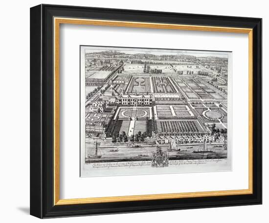 Aerial View of the Seat of the Dukes of Beaufort, Chelsea, London, C1720-Johannes Kip-Framed Giclee Print