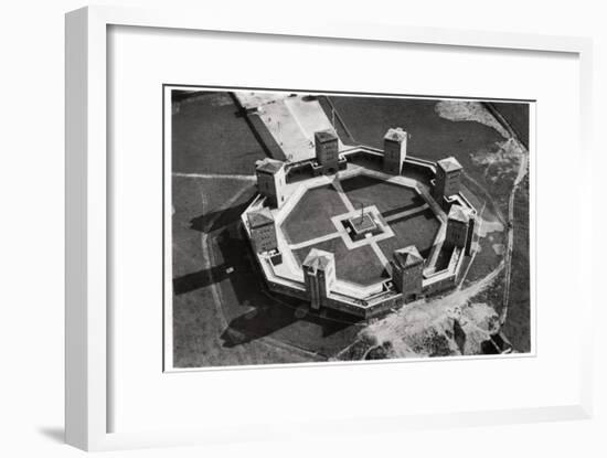 Aerial View of the Tannenberg Memorial, Near Olsztynek, Poland, from a Zeppelin, C1931-null-Framed Giclee Print