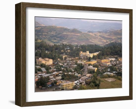 Aerial View of the Town Taken from Goha Hotel, Gondar, Ethiopia, Africa-David Poole-Framed Photographic Print