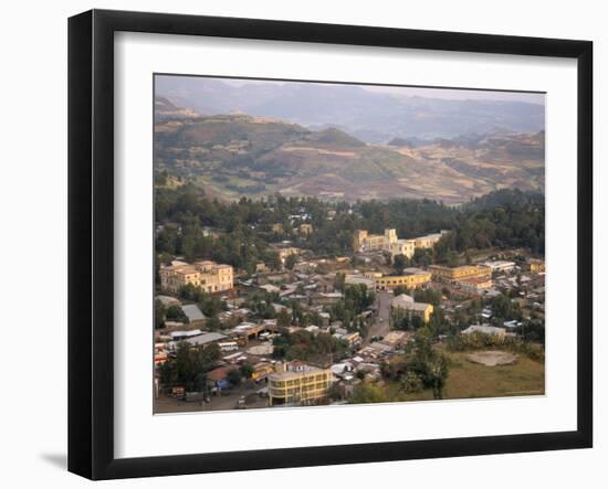 Aerial View of the Town Taken from Goha Hotel, Gondar, Ethiopia, Africa-David Poole-Framed Photographic Print