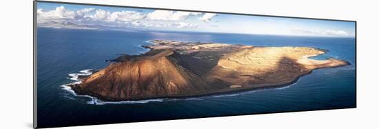 Aerial view of the unspoiled volcanic islet of Isla De Lobos, Corralejo-Roberto Moiola-Mounted Photographic Print
