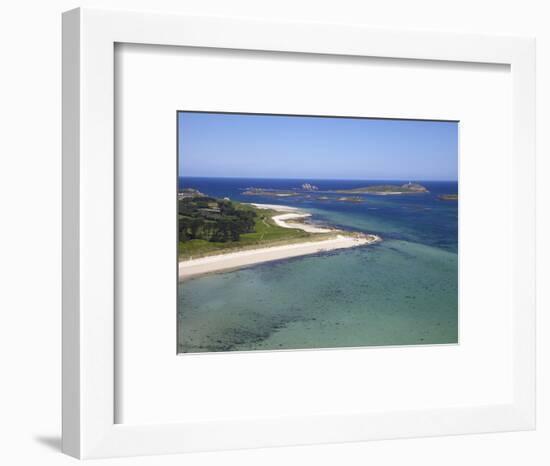 Aerial View of Tresco, Isles of Scilly, England, United Kingdom, Europe-Peter Barritt-Framed Photographic Print