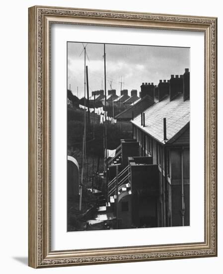 Aerial View of TV Antenna's on Houses of Middle-Income Development-Carl Mydans-Framed Photographic Print