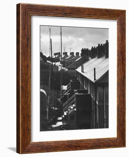Aerial View of TV Antenna's on Houses of Middle-Income Development-Carl Mydans-Framed Photographic Print