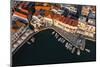 Aerial view of Venetian harbor, Rethymno, Crete, Greek Islands, Greece, Europe-Markus Lange-Mounted Photographic Print