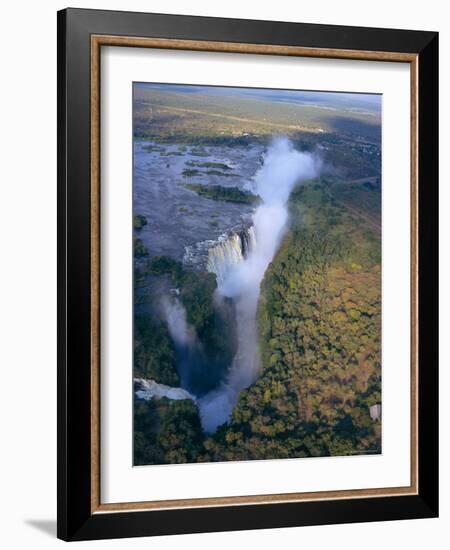 Aerial View of Victoria Falls, Zimbabwe-Geoff Renner-Framed Photographic Print