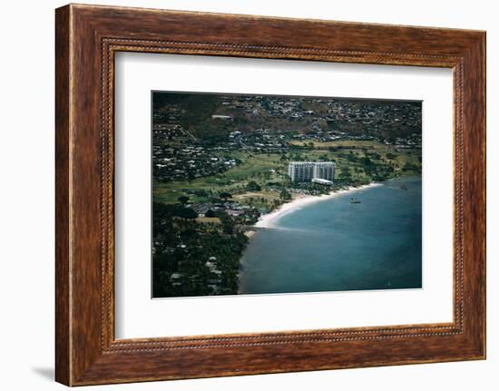 Aerial View of Waikiki Beach-Bettmann-Framed Photographic Print