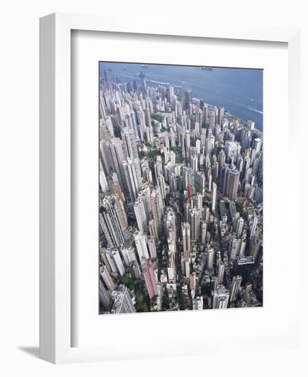 Aerial View of Western District of Hong Kong-Yang Liu-Framed Photographic Print