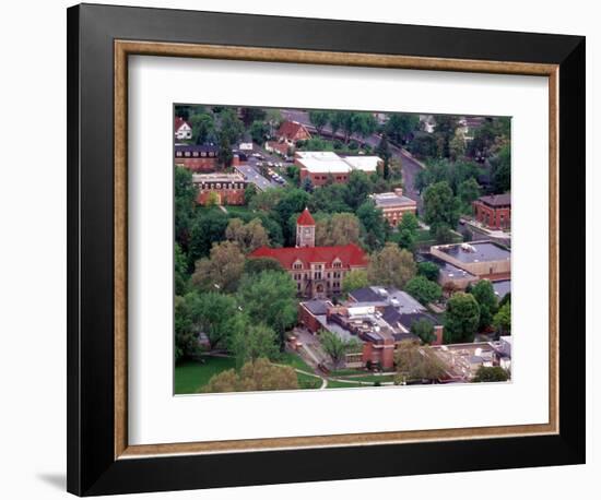 Aerial View of Whitman College Campus in Walla Walla, Washington, USA-William Sutton-Framed Photographic Print