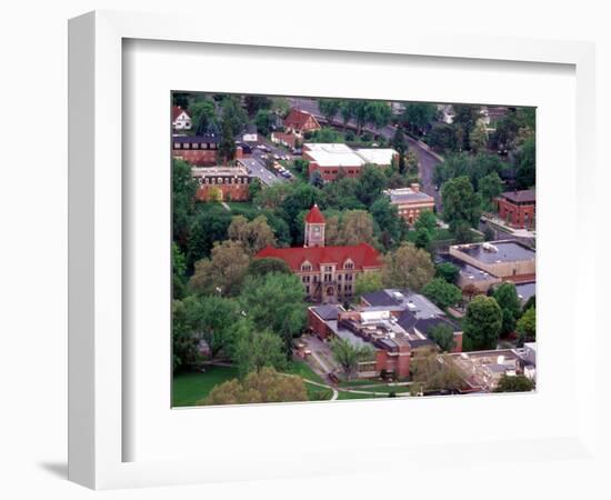 Aerial View of Whitman College Campus in Walla Walla, Washington, USA-William Sutton-Framed Photographic Print