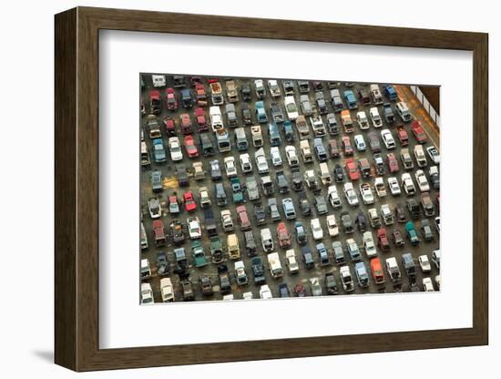 Aerial View of Wrecked Cars in Charlotte, North Carolina-Joseph Sohm-Framed Photographic Print