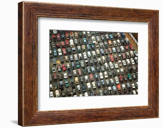 Aerial View of Wrecked Cars in Charlotte, North Carolina-Joseph Sohm-Framed Photographic Print