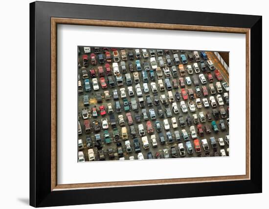 Aerial View of Wrecked Cars in Charlotte, North Carolina-Joseph Sohm-Framed Photographic Print