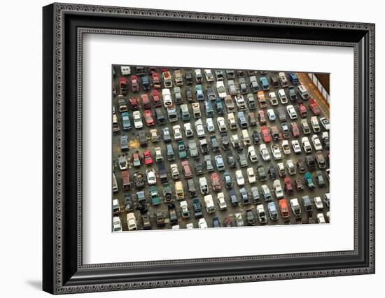 Aerial View of Wrecked Cars in Charlotte, North Carolina-Joseph Sohm-Framed Photographic Print