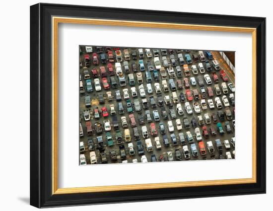 Aerial View of Wrecked Cars in Charlotte, North Carolina-Joseph Sohm-Framed Photographic Print