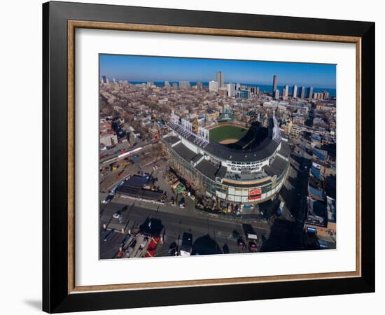 Aerial view of Wrigley Field, Chicago, Cook County, Illinois, USA-null-Framed Photographic Print