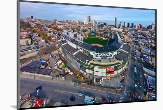 Aerial view of Wrigley Field, Chicago, Cook County, Illinois, USA-null-Mounted Photographic Print