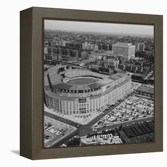 Aerial View of Yankee Stadium-null-Framed Premier Image Canvas