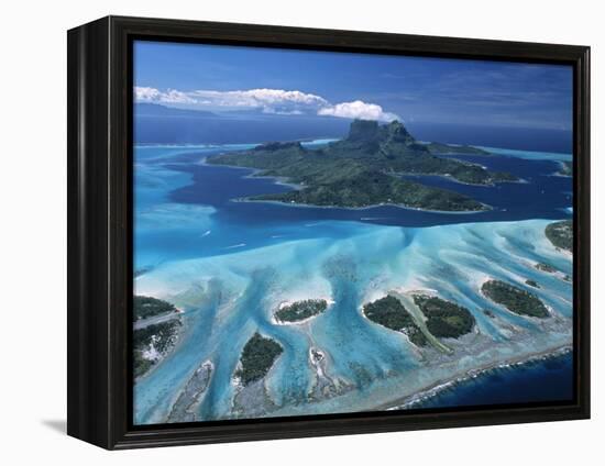 Aerial View over Bora Bora, French Polynesia-Neil Farrin-Framed Premier Image Canvas