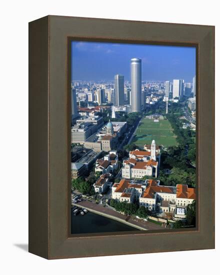 Aerial View over Central Singapore-Hanan Isachar-Framed Premier Image Canvas