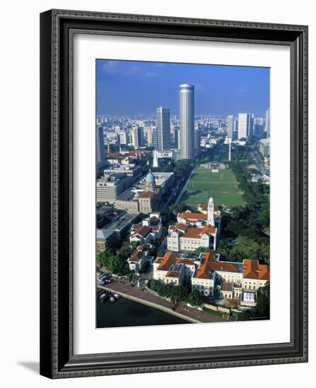 Aerial View over Central Singapore-Hanan Isachar-Framed Photographic Print