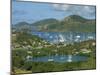 Aerial View over Falmouth Bay, with Moored Yachts, Antigua, Leeward Islands, West Indies, Caribbean-Lightfoot Jeremy-Mounted Photographic Print