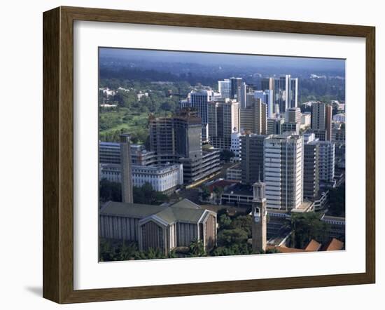 Aerial View over Nairobi, Kenya, East Africa, Africa-Groenendijk Peter-Framed Photographic Print