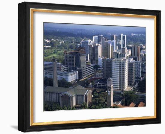 Aerial View over Nairobi, Kenya, East Africa, Africa-Groenendijk Peter-Framed Photographic Print