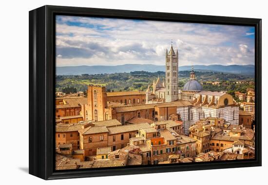 Aerial View over Siena: Siena Cathedral-sborisov-Framed Premier Image Canvas