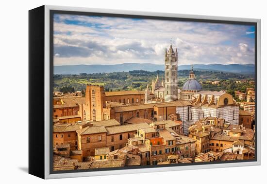 Aerial View over Siena: Siena Cathedral-sborisov-Framed Premier Image Canvas