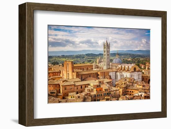 Aerial View over Siena: Siena Cathedral-sborisov-Framed Photographic Print