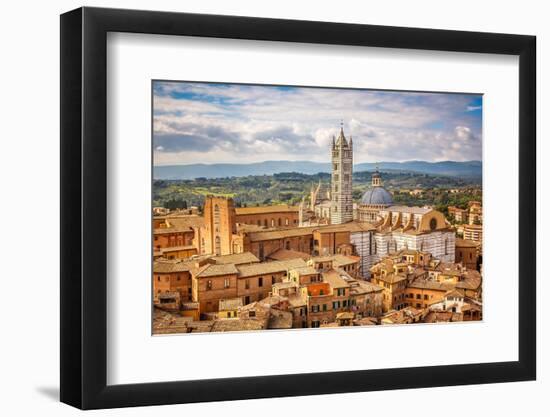 Aerial View over Siena: Siena Cathedral-sborisov-Framed Photographic Print