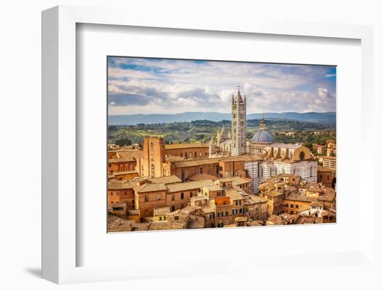 Aerial View over Siena: Siena Cathedral-sborisov-Framed Photographic Print